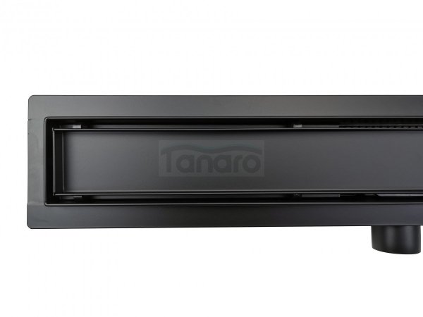 AQUALine - Odpływ liniowy posadzkowy czarny/black 2w1 pod płytkę 70cm L04BK