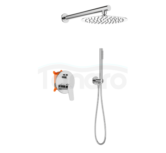 INVENA Zestaw prysznicowy podtynkowy z 2-funkcyjną baterią Alonia chrom BS-70-001-V