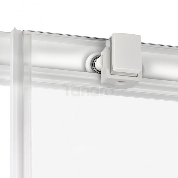 NEW TRENDY Drzwi wnękowe prysznicowe przesuwne podwójne PRIME WHITE 150x200 D-0436A