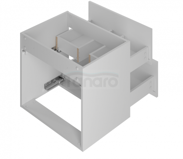 MEGSTYL Szafka pod Umywalkę z Blatem 2S 60cm Biały Mat Zestaw-1 XILO-0000-0128