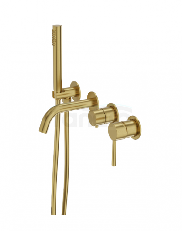 LAVITA Bateria wannowa podtynkowa 4- otworowa Orion Brushed Gold 