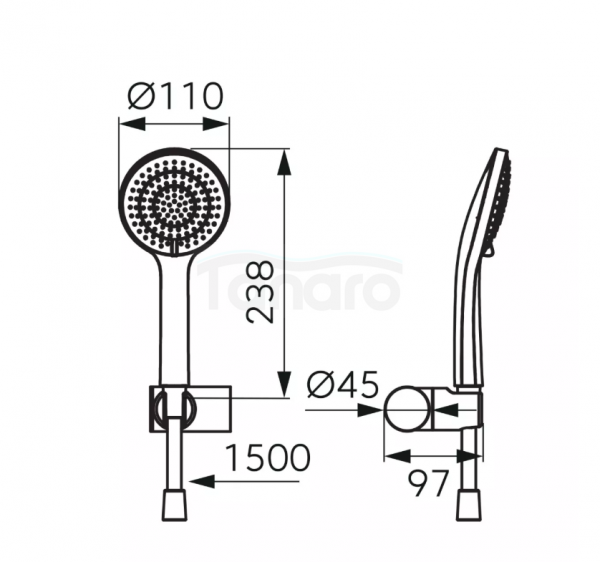 FERRO Zestaw natryskowy punktowy NOSTRIS U99
