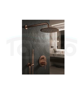 REA - Zestaw natryskowy podtynkowy LUNGO GRIP Miedziany Szczotkowany + BOX