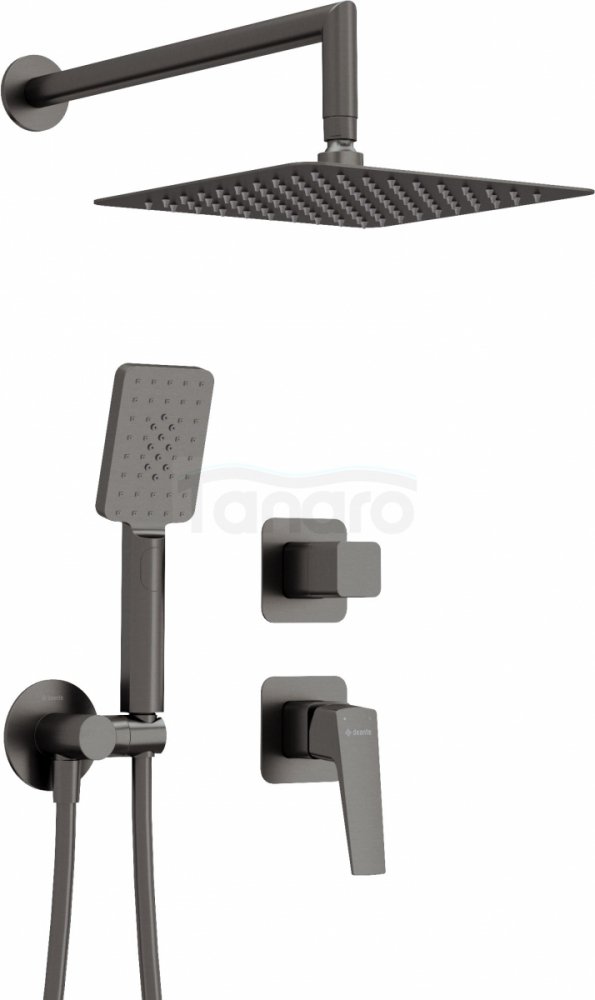 DEANTE - Zestaw prysznicowy podtynkowy BLUR Titanium  NQL_D9YK
