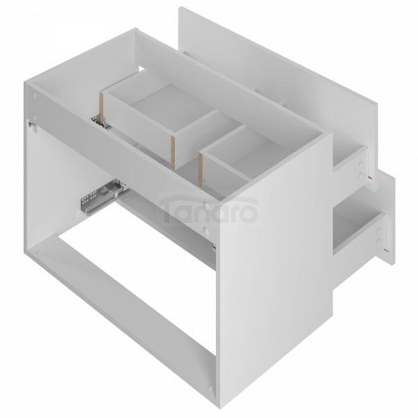 MEGSTYL Szafka Pod Umywalkę z Blatem 2S 80cm Biały Mat Zestaw-1 AQUA-0000-0017