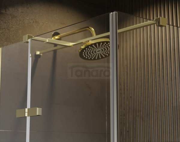 BESCO Kabina prysznicowa Pixa Gold 120x80 Lewa PPL-128-195G