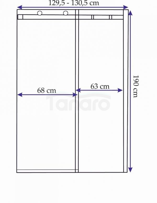 REA - Drzwi prysznicowe przesuwne NIXON-2 150cm