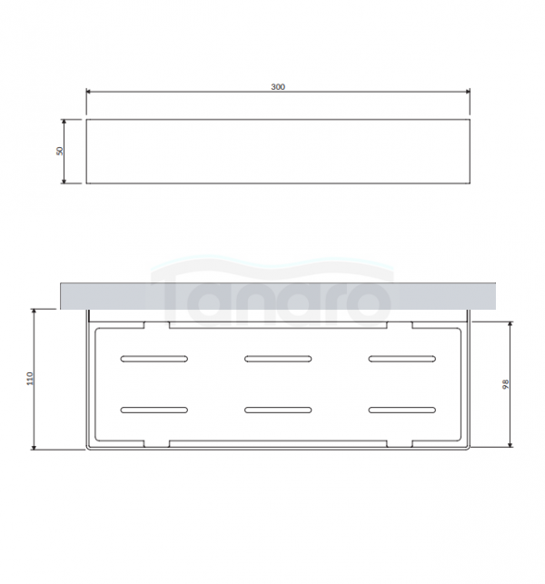 OMNIRES koszyk prysznicowy, 30 x 5 x 11 cm miedź szczotkowana UN10335CPB