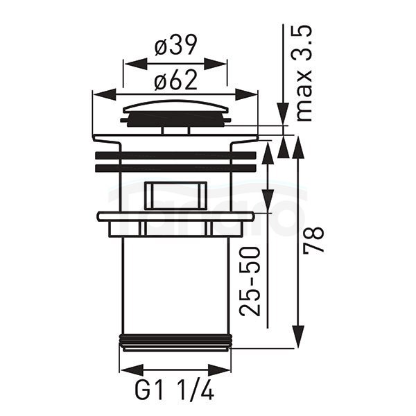 FERRO - Zawór spustowy G5/4, czarny  S283-BL-B