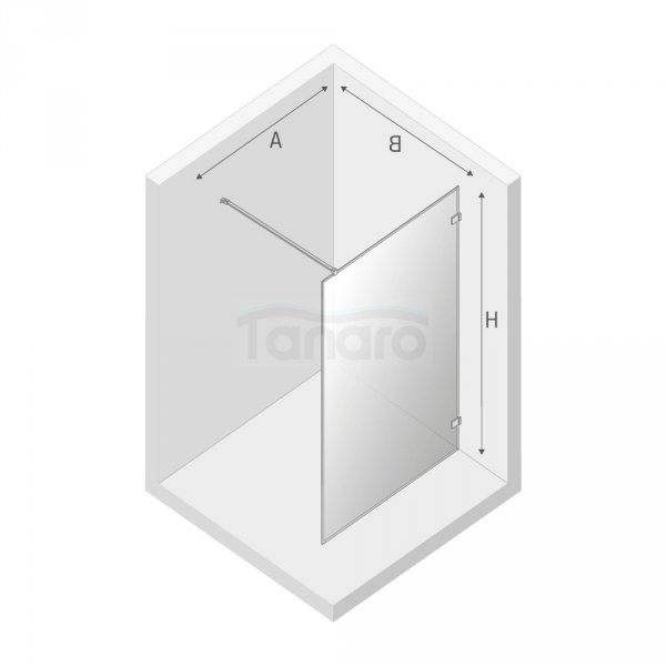 NEW TRENDY Kabina ścianka prysznicowa walk-in AVEXA GOLD BRUSHED 120x200 EXK-3137