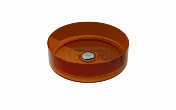 BESCO Umywalka nablatowa Enya Earth Rust + syfon chrom #UME-36-ERC