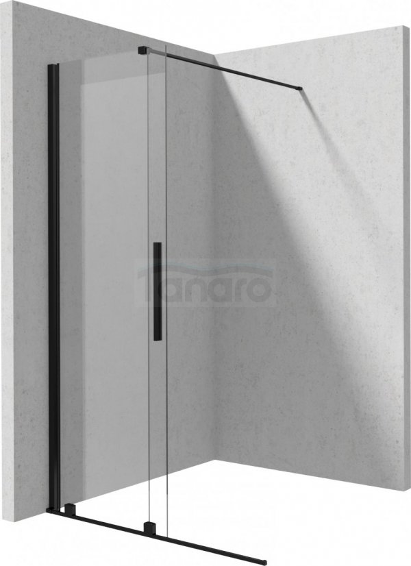 DEANTE Ścianka prysznicowa walk-in - przesuwna czarna 100X195 KTJ_N30R