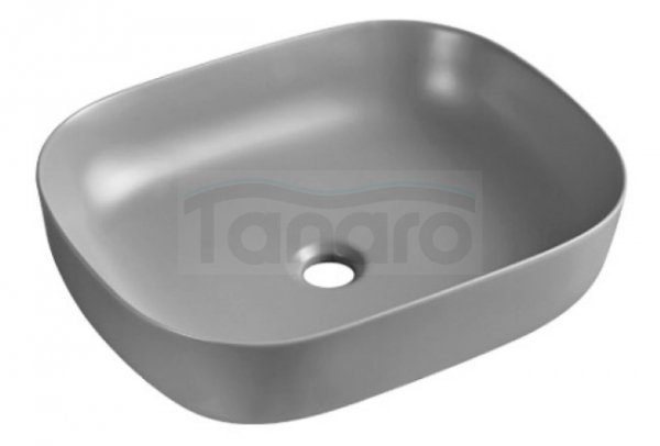 AQUAFORM - umywalka nablatowa ASTURIA GRIS prostokątna 49x39,5 cm, kolor szary mat  AQ.448-0237749
