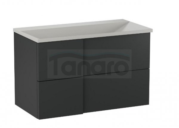 KROFAM - Szafka pod umywalkę EDGE 90 cm, antracyt  ED 9070-52Z-W