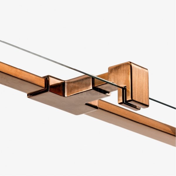 NEW TRENDY Kabina prysznicowa AVEXA COPPER 1D kwadratowa przyścienna P 90x90x200 szkło czyste 6mm Active Shield 2.0  EXK-3728