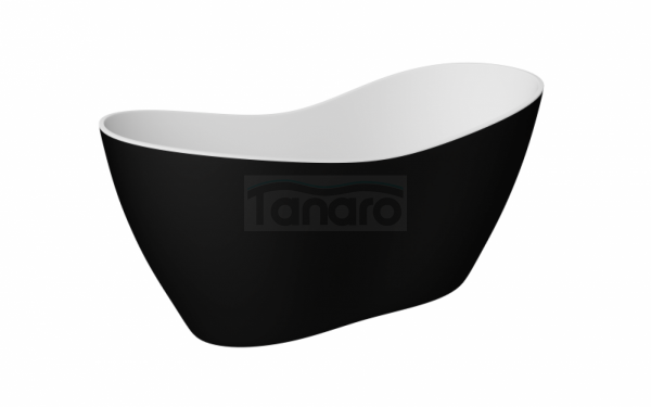BESCO Wanna wolnostojąca Viya B&amp;W 170x72 + klik-klak chrom #WMD-170-VBW