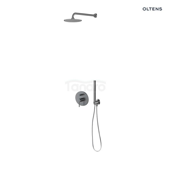 Oltens  Zestaw Molle bateria podtynkowa z deszczownicą 30 cm Vindel i kompletem prysznicowym Ume grafit 36600400