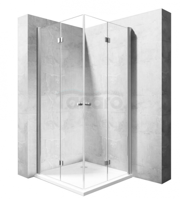 REA - Kabina prysznicowa MODUŁ FOLD N2 prostokątna podwójne drzwi składane 110x120