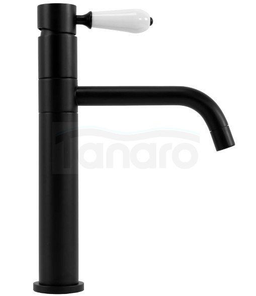REA - Bateria umywalkowa obrotowa SERRA Czarna / Black Niska