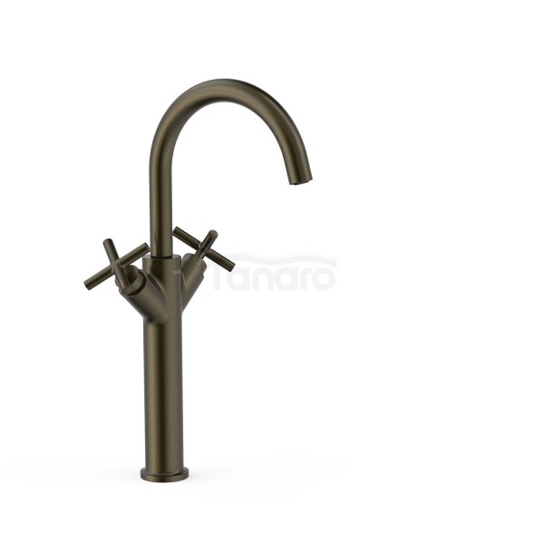TRES MONTBLANC Bateria dwuuchwytowa XXL umywalkowa- czarny brąz 28380301KMB
