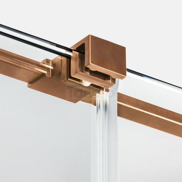 NEW TRENDY Kabina prysznicowa SMART COPPER BRUSHED 2D prostokątna U 100x110x200 szkło czyste 8mm Active Shield 2.0  EXK-7747
