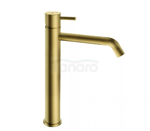 FERRO Bateria umywalkowa stojąca nablatowa złoty szczotkowany CIRICULUS BCK2LBG