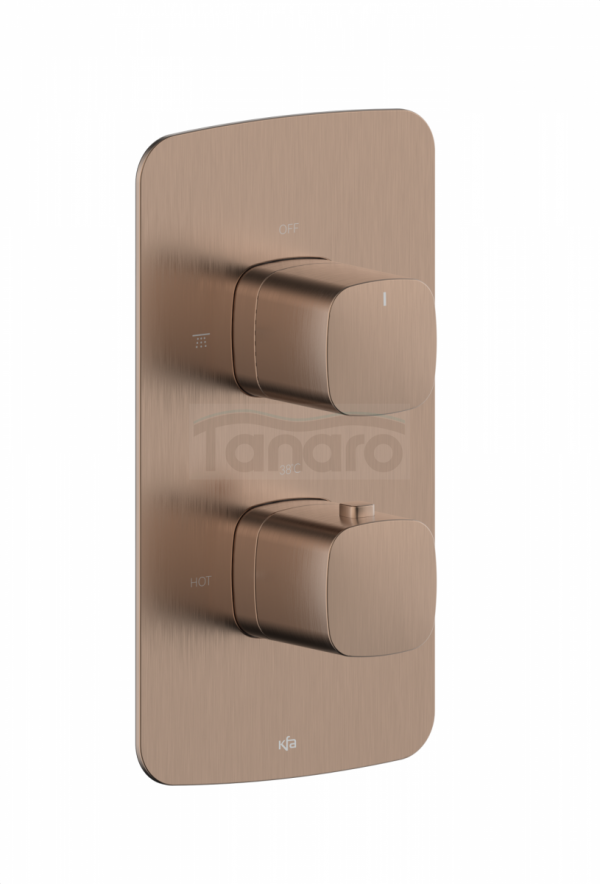 ARMATURA KRAKÓW KFA Bateria termostatyczna podtynkowa MALAGA BRUSHED ROSE GOLD 5759-001-34