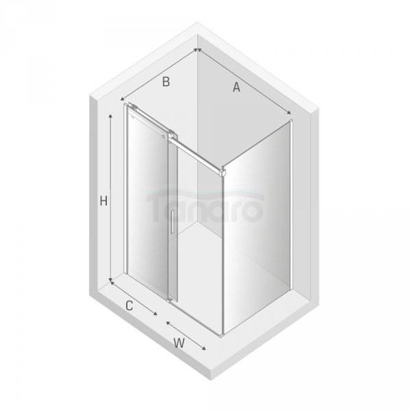 NEW TRENDY Kabina prysznicowa SOFTI BLACK 120x80x200 EXK-3975