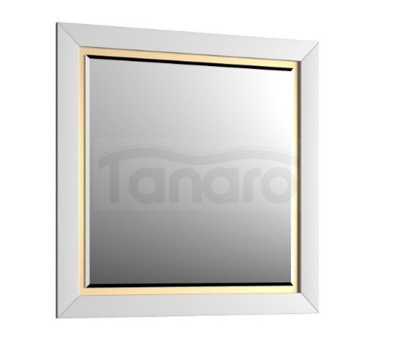 KROFAM - Lustro CHIC 80x80cm, biały satyna CH2 8095-0/43Z-W