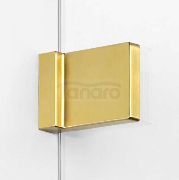 NEW TRENDY Kabina prysznicowa walk in Avexa Gold Brushed, jednoelementowa, z wieszakiem relingowym. Grubość szkła 8mm 100x200 EXK-7037