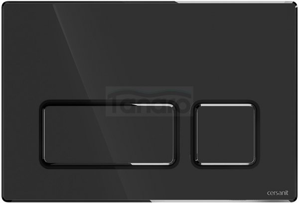 CERSANIT - Przycisk spłukujący BLOCK gun metal błyszczący  K97-0447