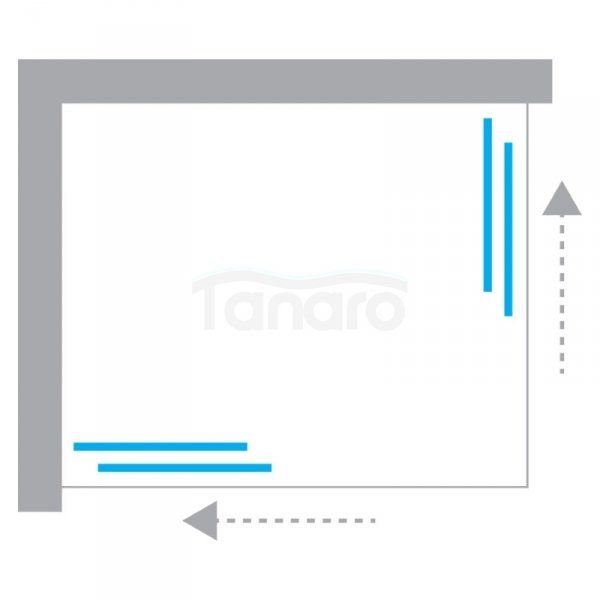 NEW TRENDY Kabina prysznicowa SMART GUNMETAL BRUSHED 2D prostokątna U 90x120x200 szkło czyste 8mm Active Shield 2.0 EXK-7917