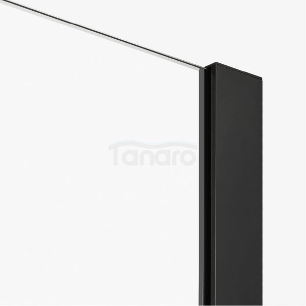 NEW TRENDY Kabina prysznicowa SMART BLACK 1D prostokątna U 130x80x200 szkło czyste 8mm Active Shield 2.0 - UCHWYT RELING EXK-6654