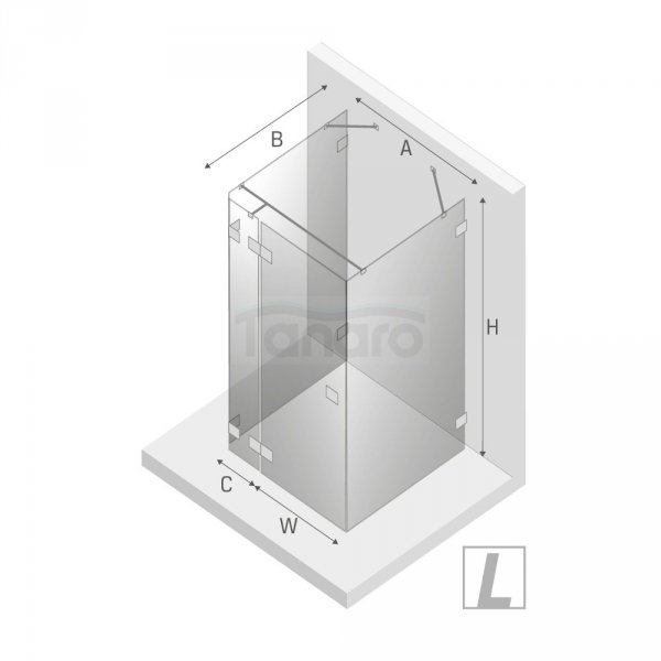 NEW TRENDY Kabina przyścienna AVEXA GOLD SHINE 90x80x200 EXK-2131/EXK-2101 POLSKA PRODUKCJA