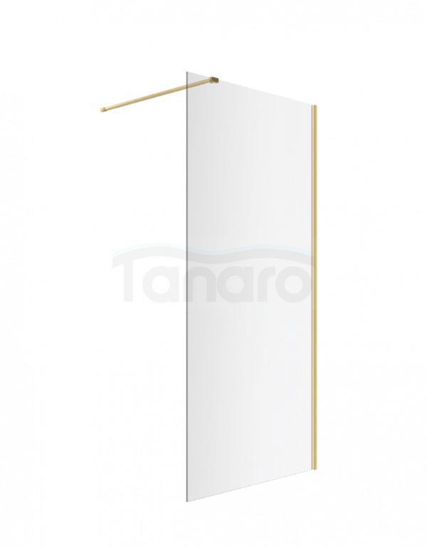 EXCELLENT Vidoq walk-in ścianka prysznicowa prosta 90x200 cm, powłoka Clean Control, złoty połysk KAEX.1506.900.LP.GL
