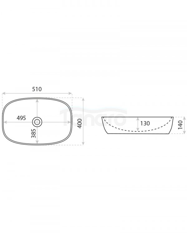 LAVITA Umywalka nablatowa Lyssa