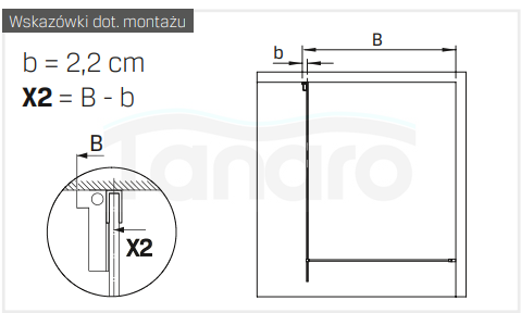 NEW TRENDY Kabina prysznicowa ścianka WALK-IN z uchwytem relingowym AVEXA 110x200 szkło 8mm EXK-2529