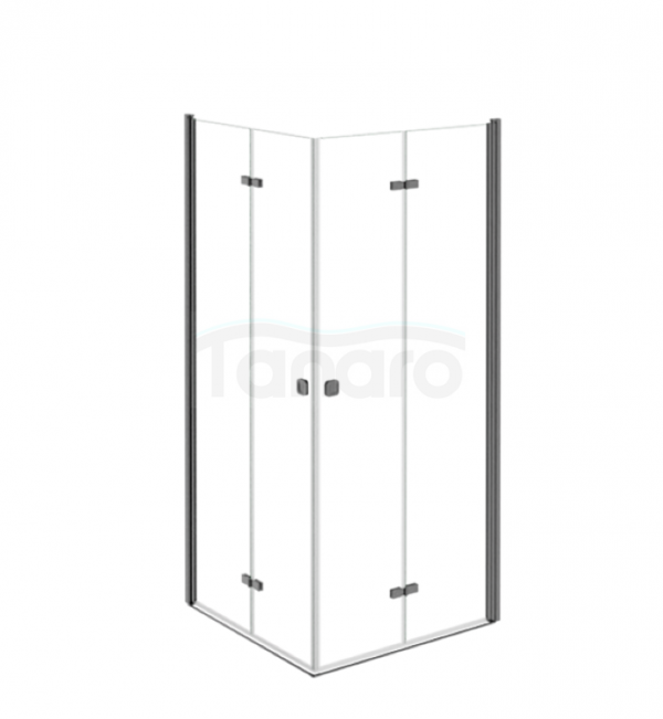 BESCO Kabina kwadratowa składana 80 x 80 x 195 Exo-H 80 Gun Metal KEHGM-80-195