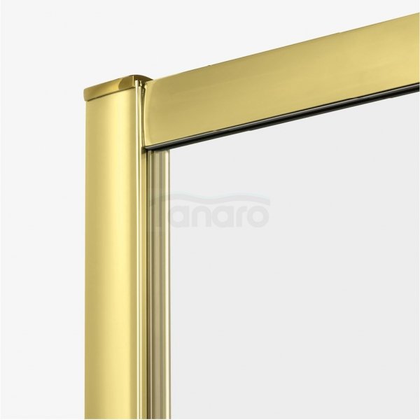 NEW TRENDY Kabina prysznicowa przyścienna PRIME LIGHT GOLD 120x80x200 K-1109/K-1137