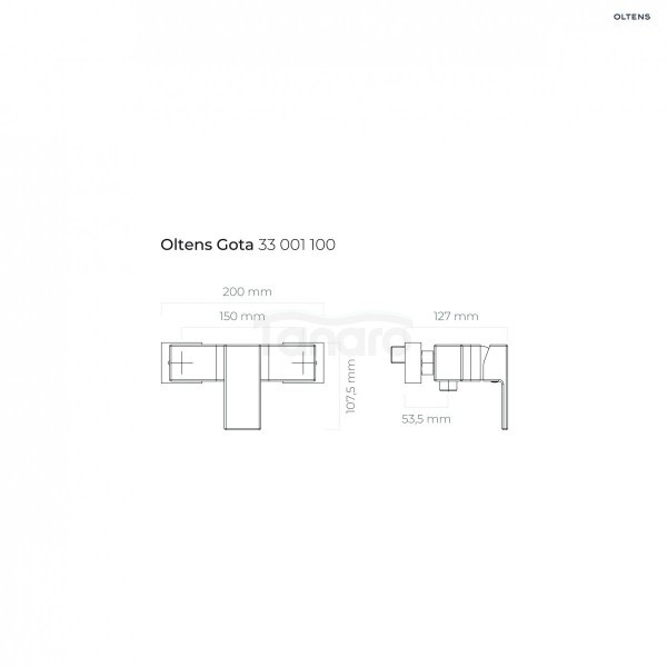 OLTENS bateria prysznicowa ścienna  Gota chrom 33001100