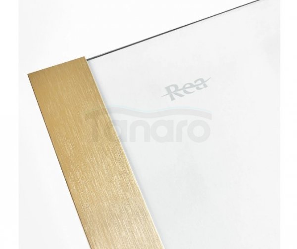 REA - Kabina Prysznicowa MONTANA Gold Brush / Złota Szczotkowana 130x100  /drzwi 130 + ścianka 100/