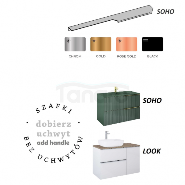 ELITA UCHWYT SOHO GOLD 40 1 SZT. (L-398/R-358) 168651/RE120400045570