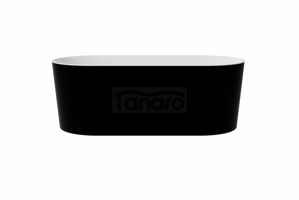  BESCO Wanna wolnostojąca Lova B&amp;W 160x74 + klik-klak biały czyszczony od góry #WWM-160LBKW