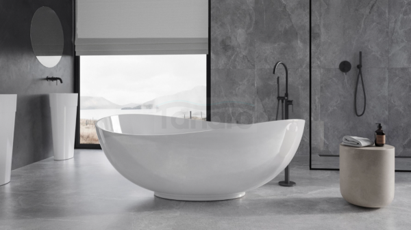 BESCO Wanna wolnostojąca Siya 160x92 + klik-klak chrom #WMD-160-S