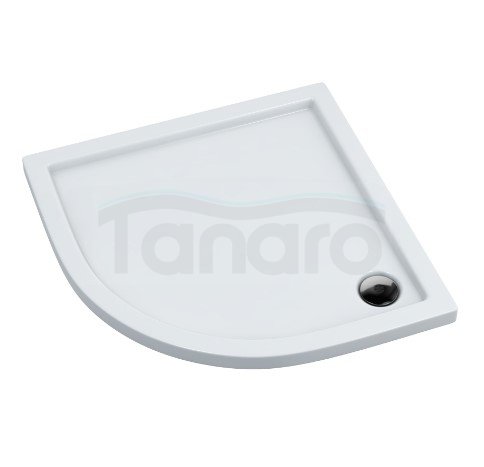 AQUAFORM - Brodzik prysznicowy półokrągły SLIM biały 80X80X5/3 R550  