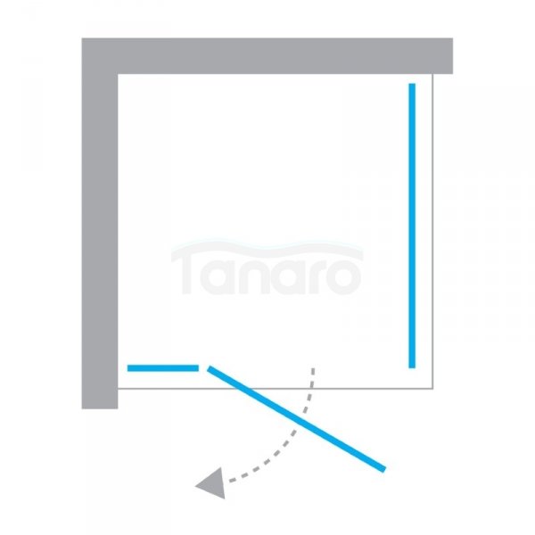 NEW TRENDY Kabina prysznicowa EVENTA COPPER BRUSHED 1D kwadratowa L 80x80x200 szkło czyste 8mm Active Shield 2.0 EXK-8009