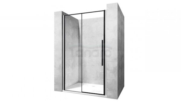 REA - Drzwi prysznicowe przesuwne SOLAR BLACK 140