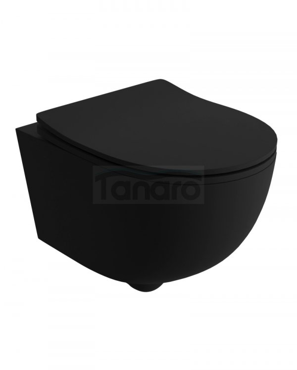 LAVITA Miska wisząca WC Praia Black 2.0