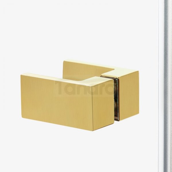 NEW TRENDY - Kabina prysznicowa prostokątna AVEXA GOLD BRUSHED EXK-1742/43 Złote Profile 90x80x200