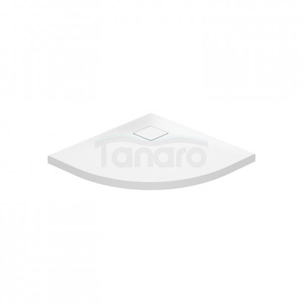 CERSANIT - brodzik półokrągły TAKO Slim 80x4 biały mat + syfon  S932-155